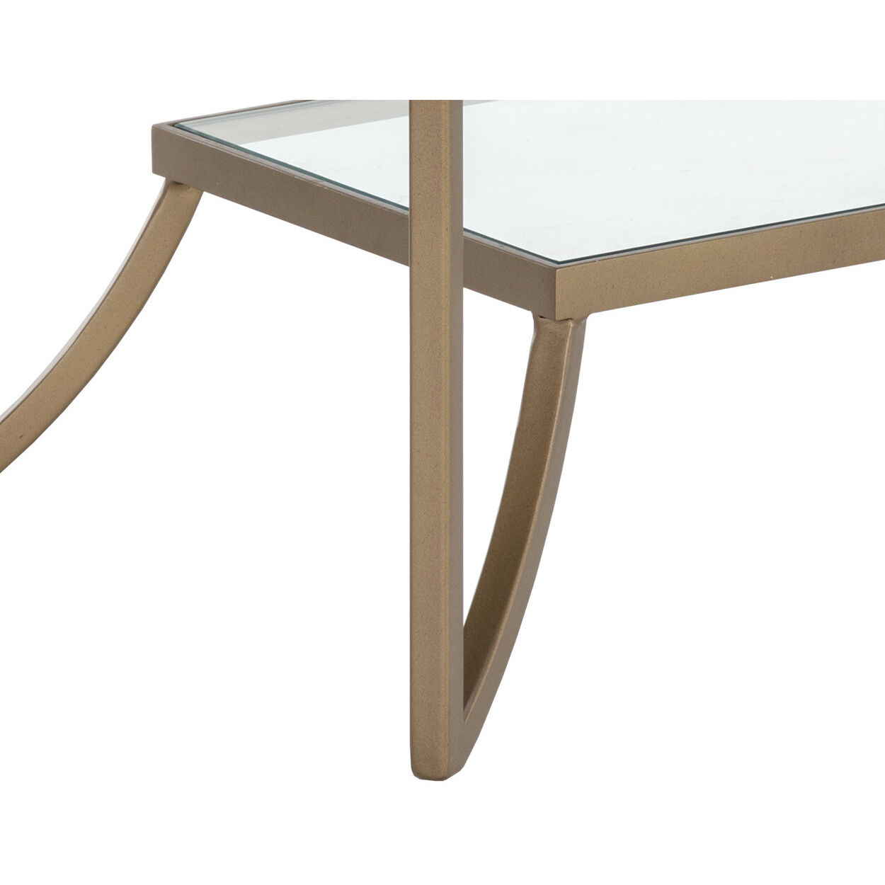 Kessler 28 X 24 inch Clear / Antique Gold Side Table